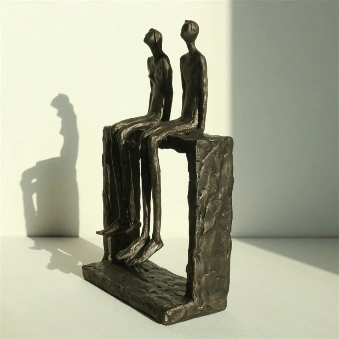 Eternal Bond - Retro Couple Sculpture