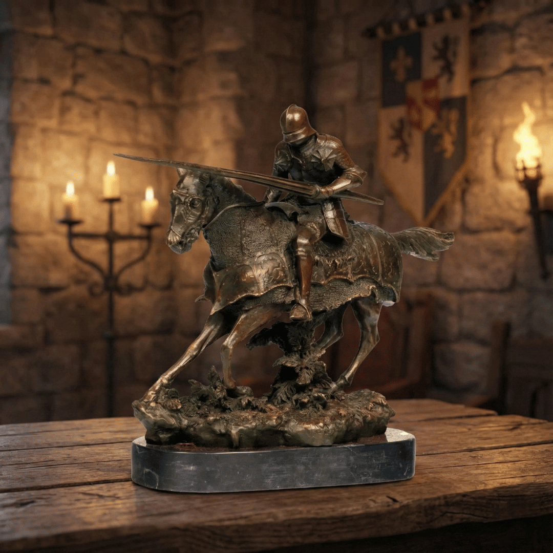 THE VALIANT CHARGE | Bronze Knight Sculpture