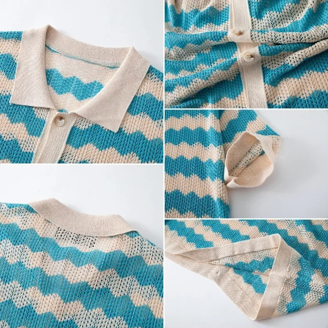 Coastal Mesh™ Knitted Cutout Shirt