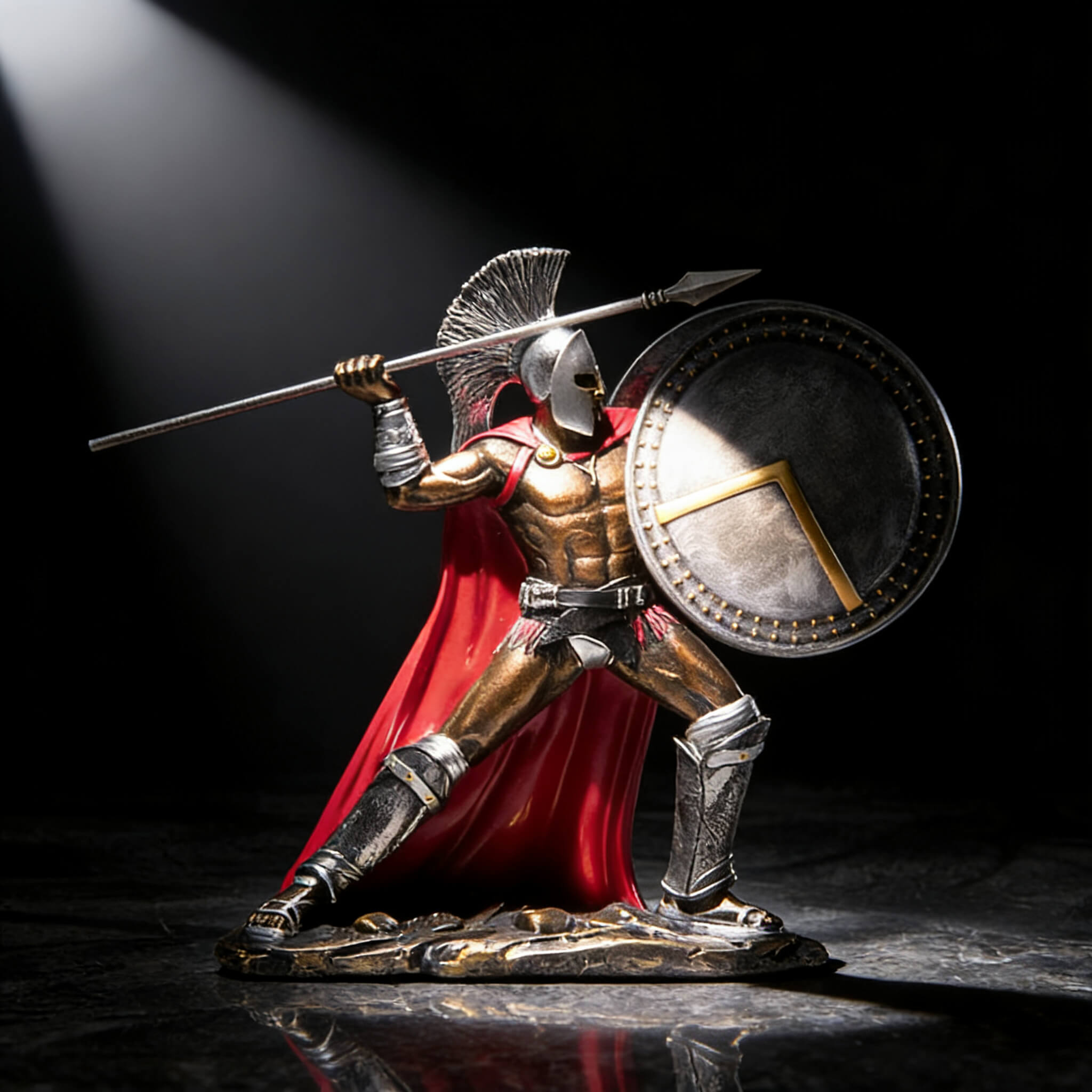THE BRASIDAS
Spartan Combat Sculpture · Large Format · Hand-Finished Resin