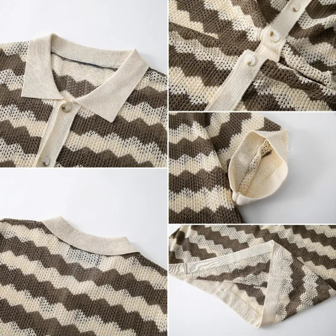 Coastal Mesh™ Knitted Cutout Shirt