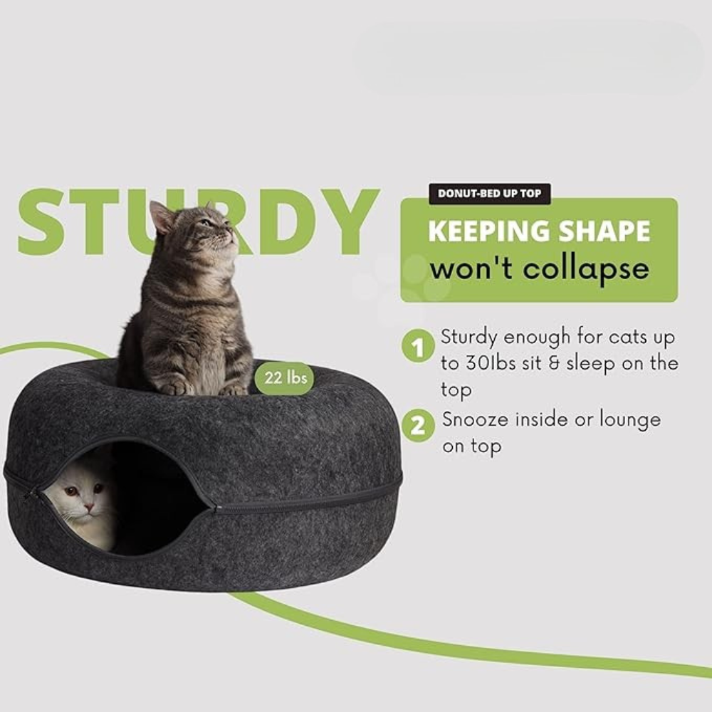 DonutDuo™ 2-in-1 Cat Bed & Tunnel