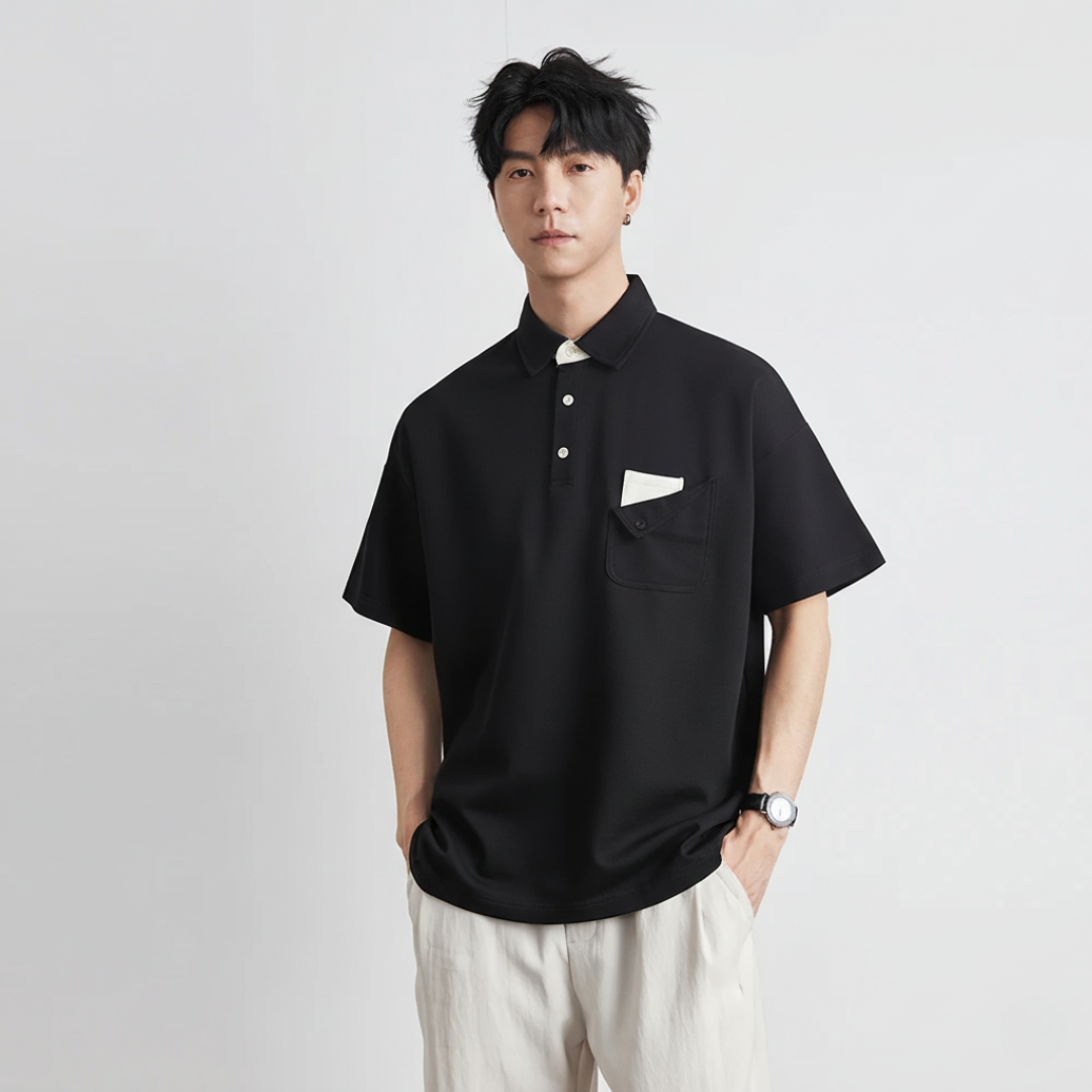 Button Pocket Polo Shirt