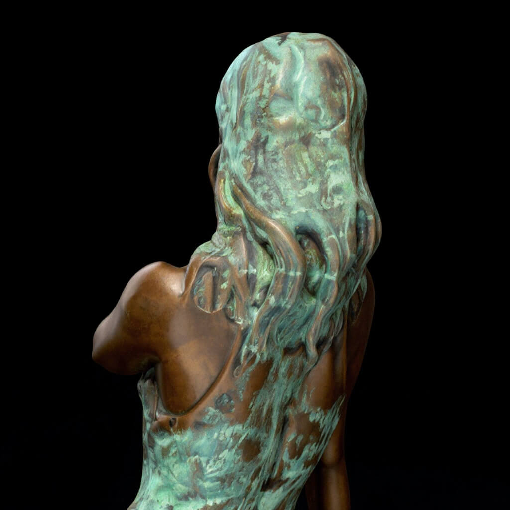 CONTEMPLATIVE FIGURE | Bronze on Marble