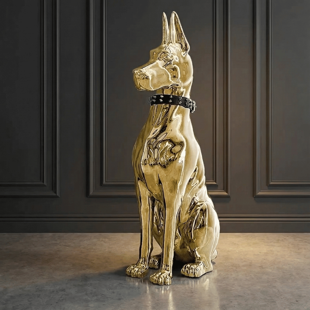 SENTINEL GUARD | Floor Sculpture with Studded Collar