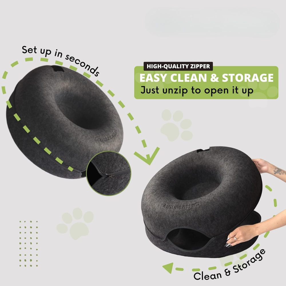 DonutDuo™ 2-in-1 Cat Bed & Tunnel