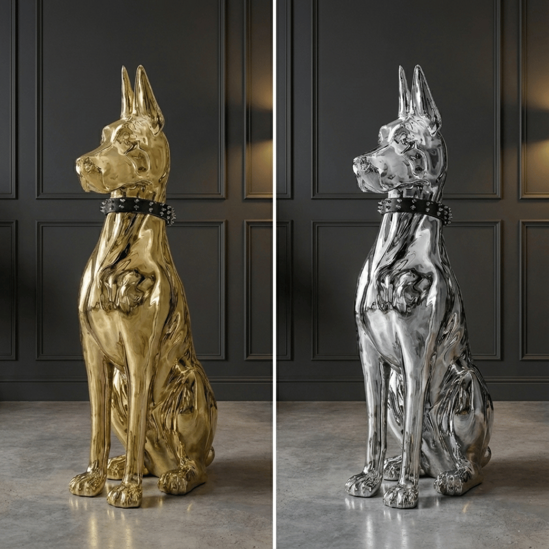 SENTINEL GUARD | Floor Sculpture with Studded Collar