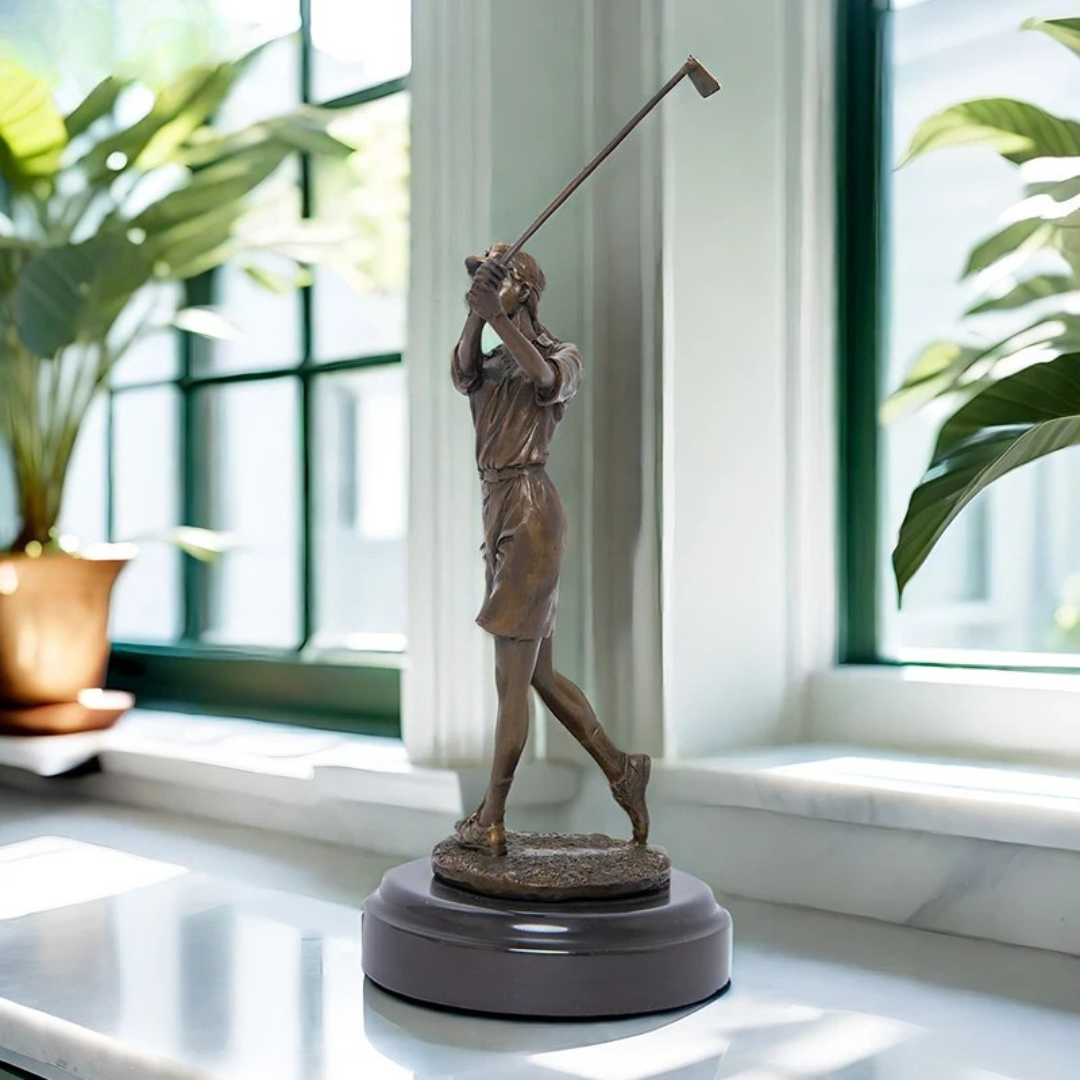 Legacy™ Bronze Woman Golfer Sculpture