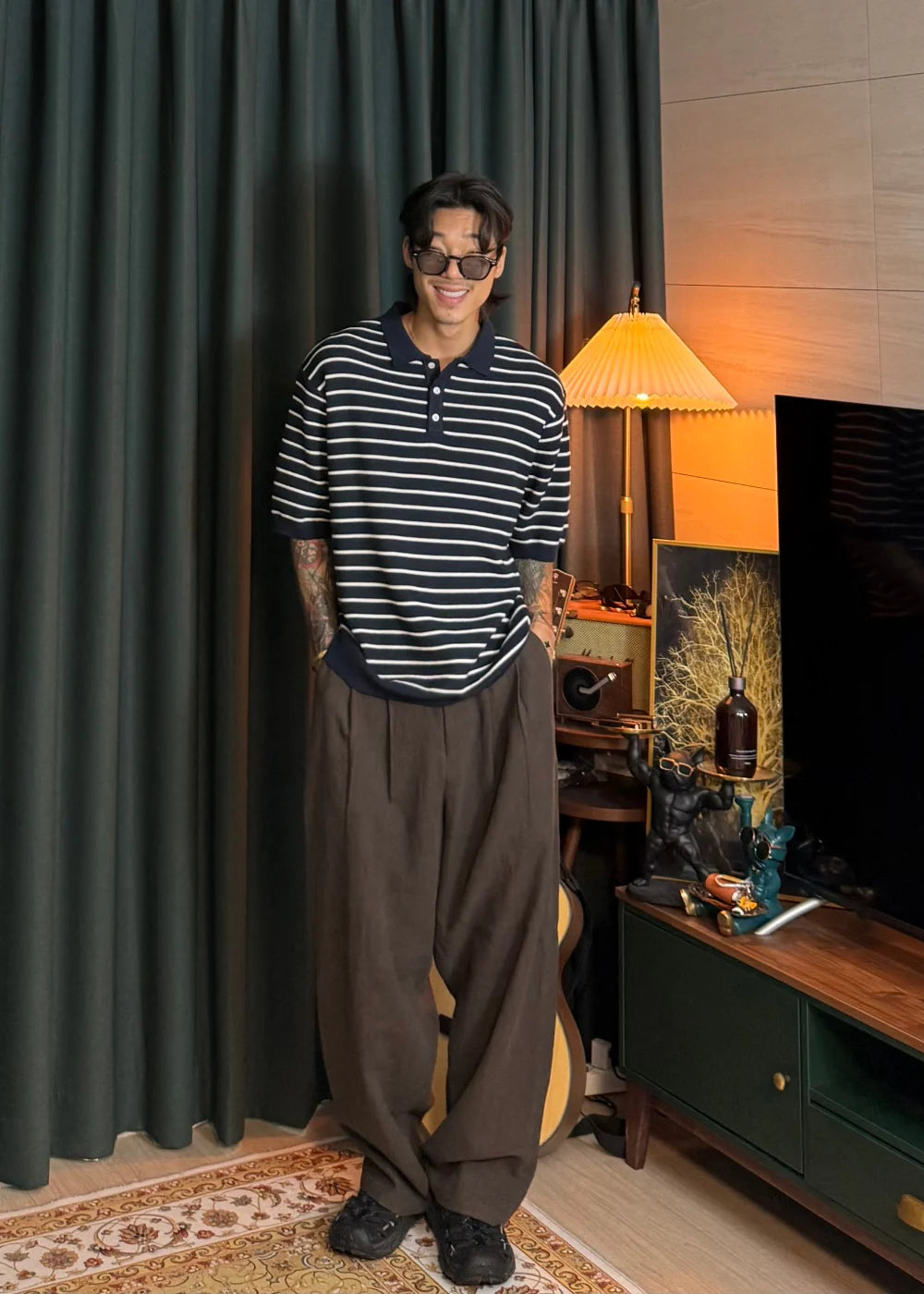 Moseles Striped Polo Shirt for Men