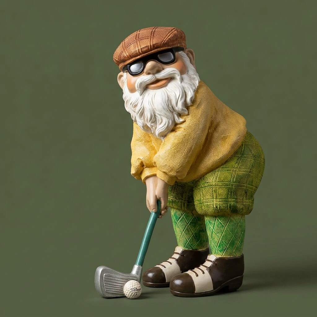 Golf Gnome Sculpture