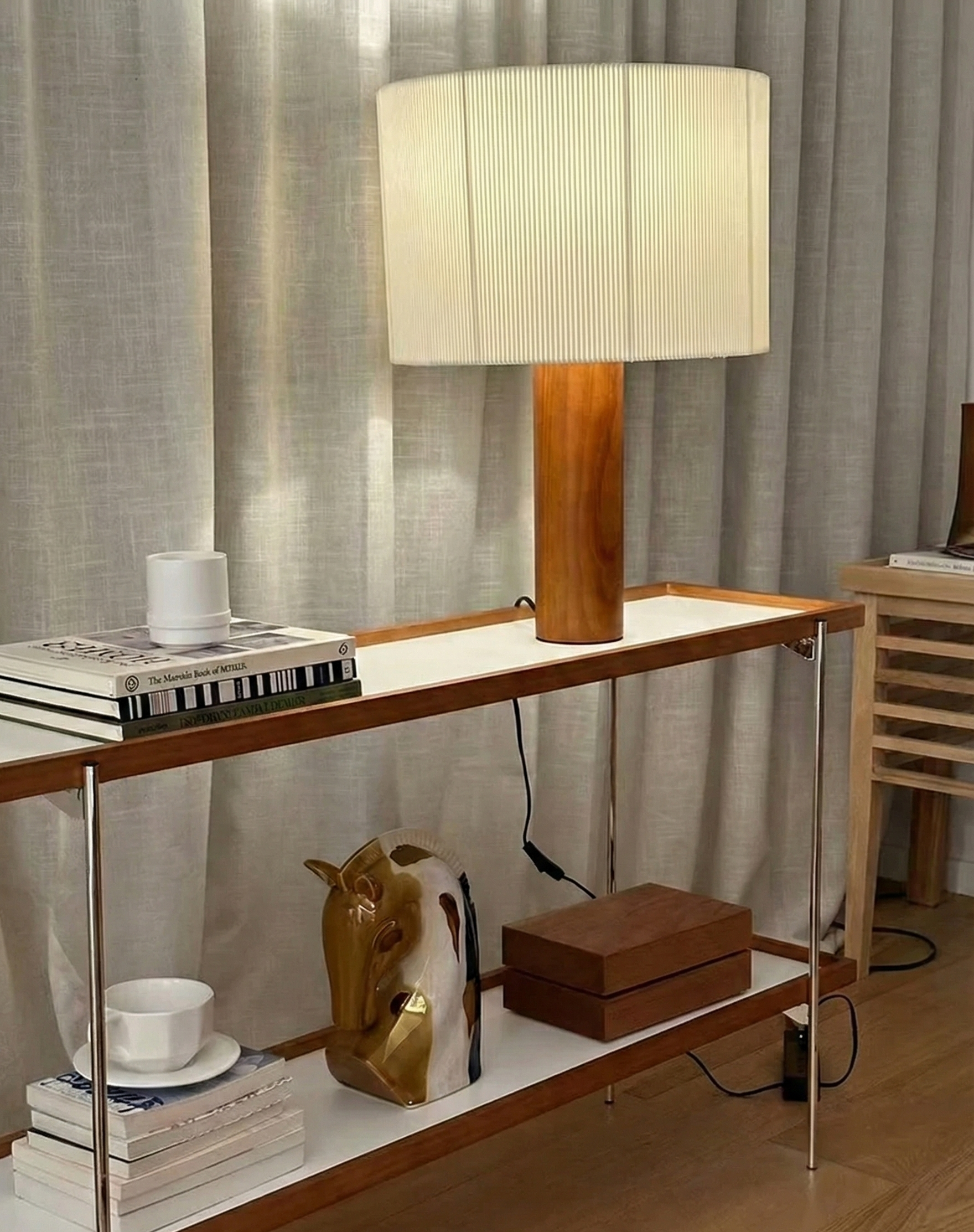 Tricolor Elegance - Abstract Ceramic Horse Sculpture