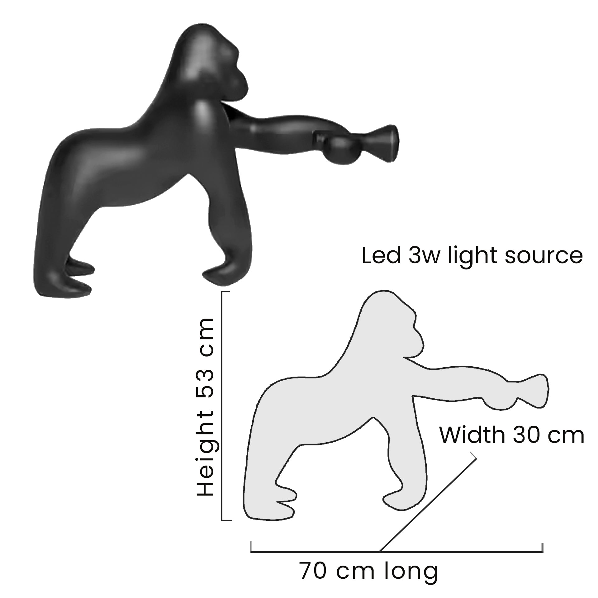 Kong™ Gorilla Lamp Statement Piece
