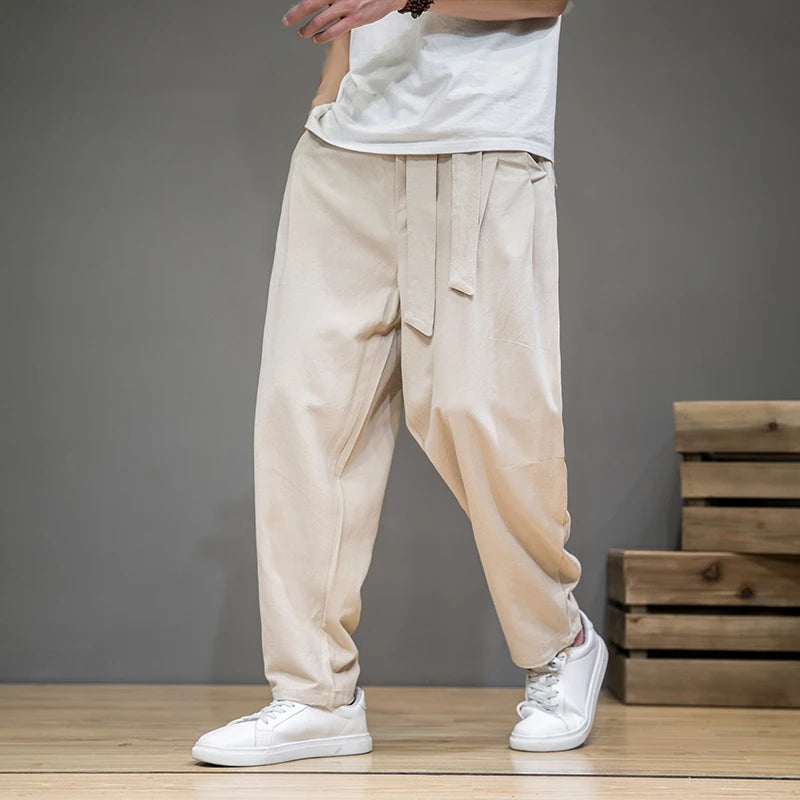 Pants da linu respirabels per umens