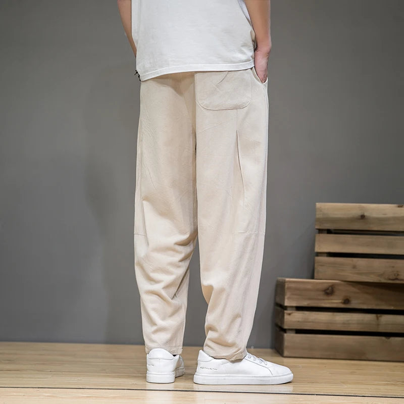 Pants da linu respirabels per umens