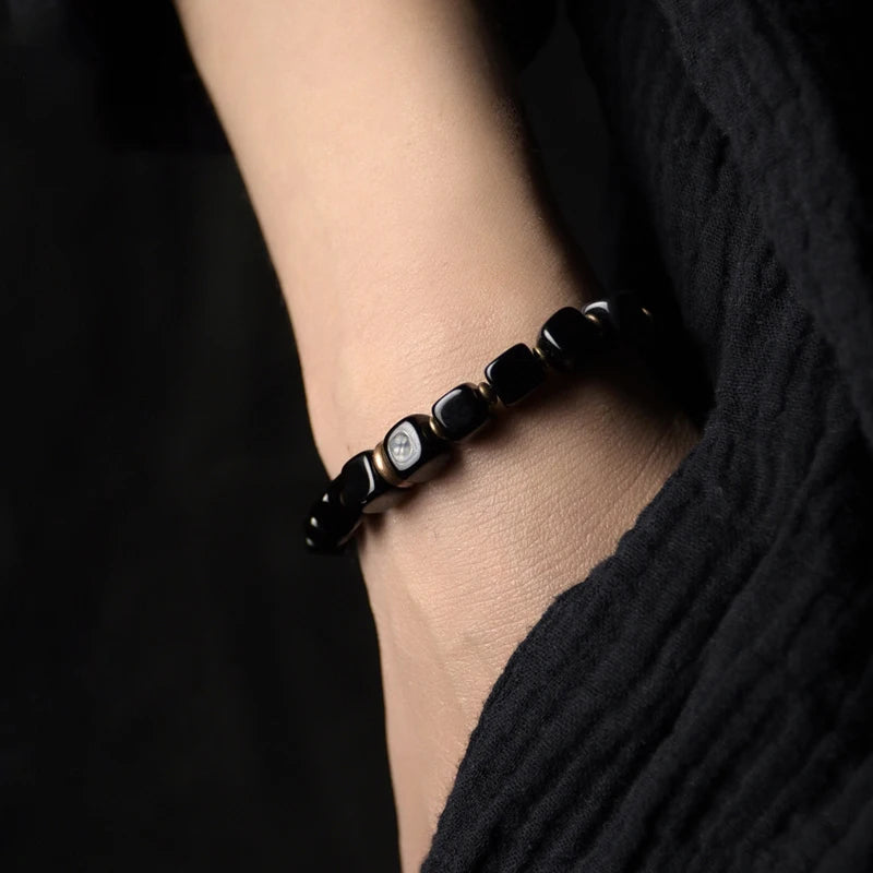 Handcrafted Black Obsidian Bracelet