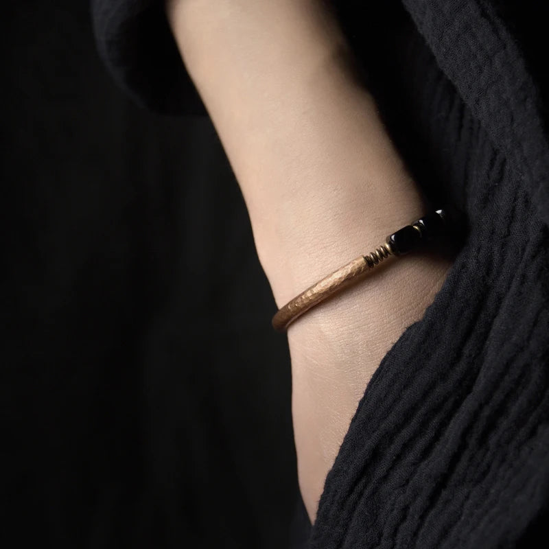 Handcrafted Black Obsidian Bracelet