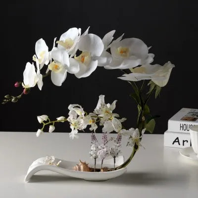 Eternal Grace™ - Arrangements da Butterflor Orchidea cun Vasa da Ceramica