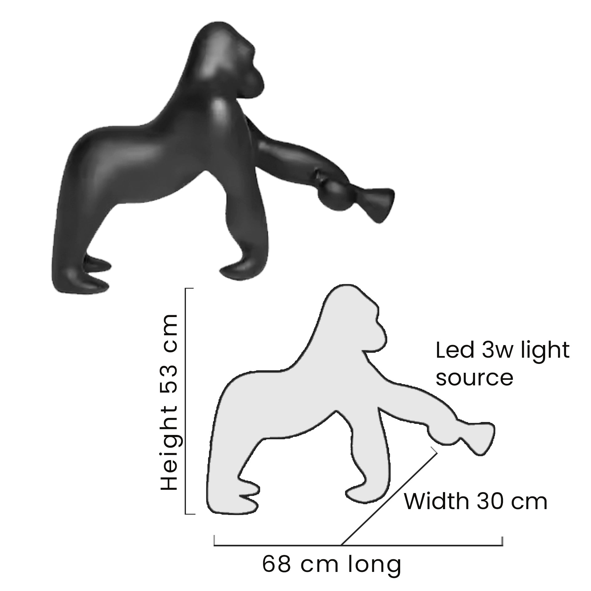 Kong™ Gorilla Lamp Statement Piece