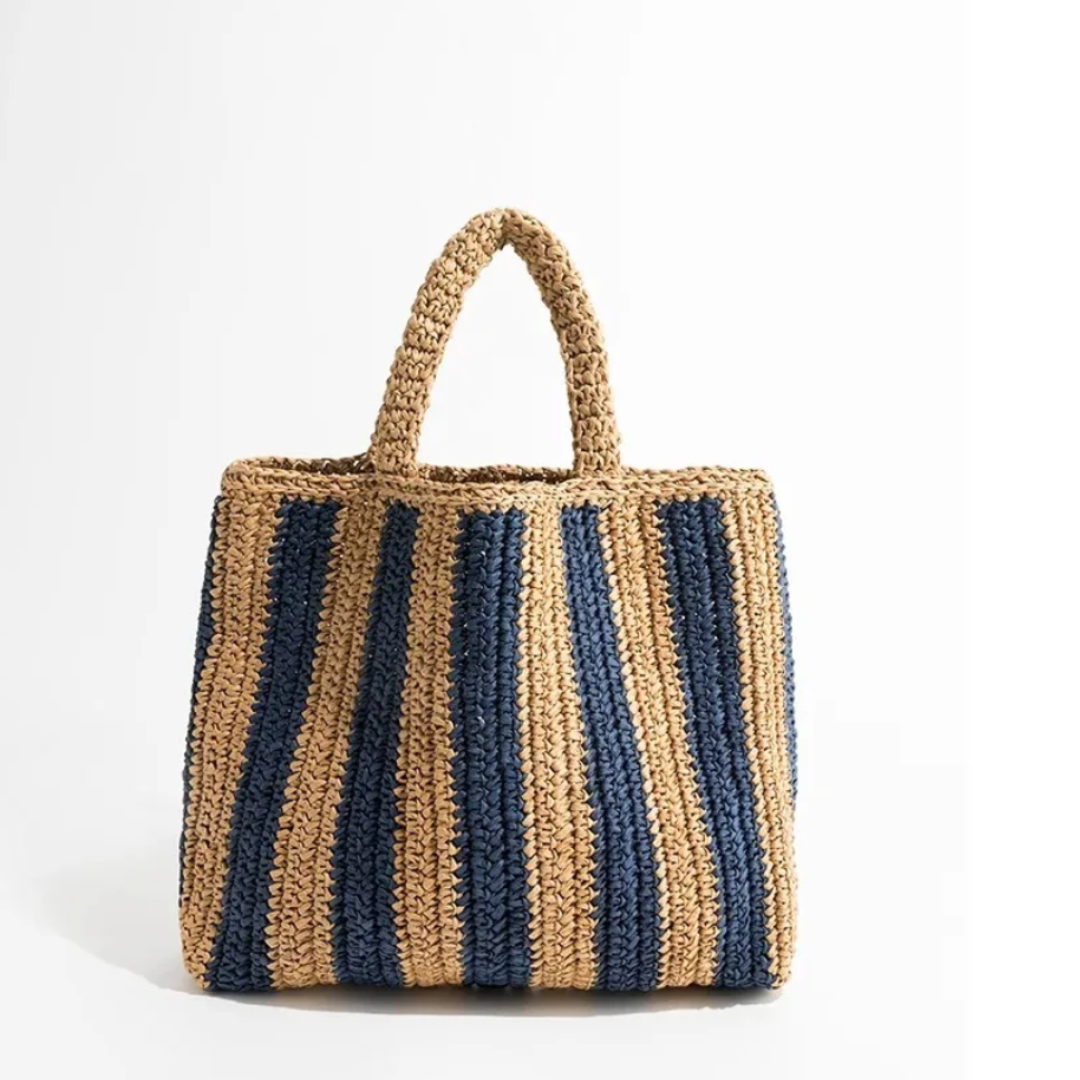 Handgewebte Strohtasche für den Strand