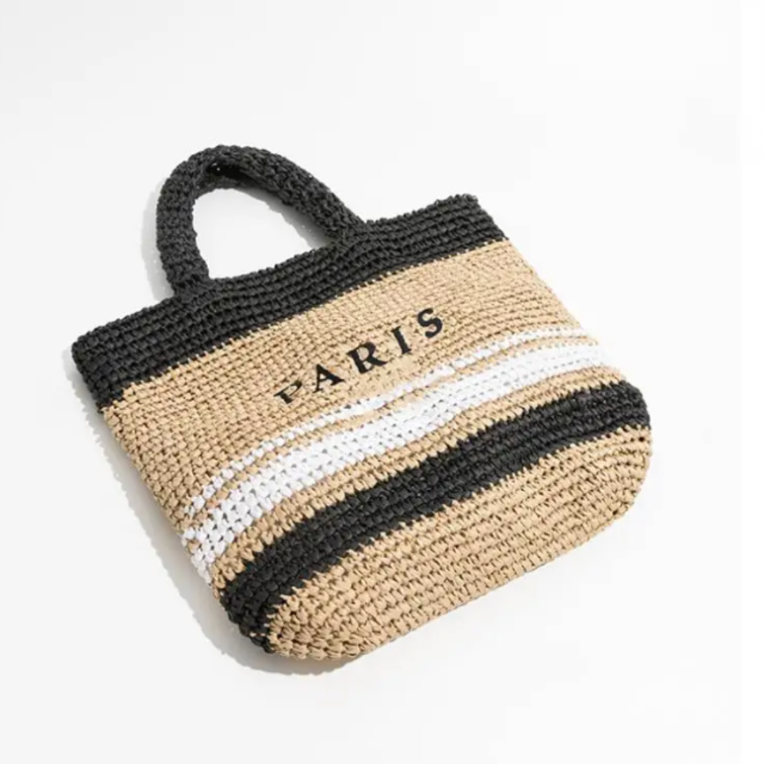 Handgewebte Strohtasche für den Strand