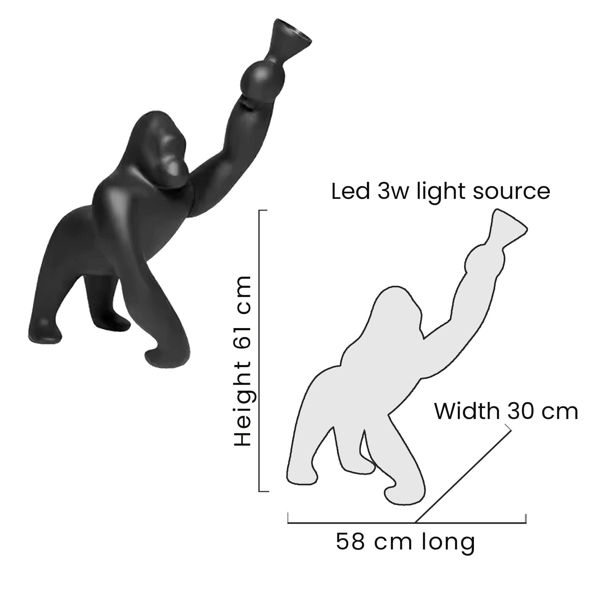 Kong™ Gorilla Lamp Statement Piece