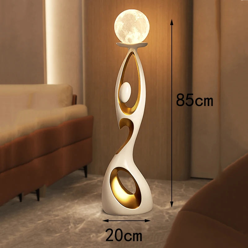 Lunar Embrace™ Sculptural Floor Lamp