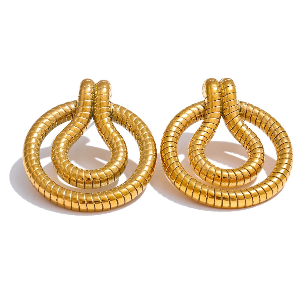 EleanorGold™ GeoSnake Orecchini