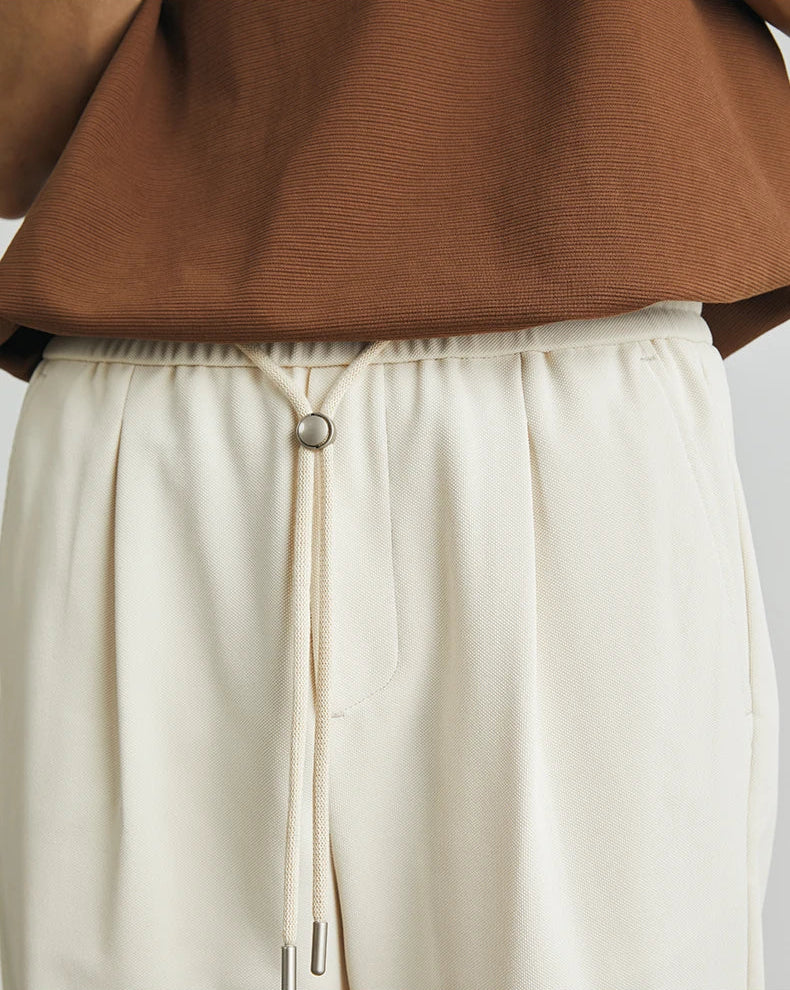 Japanese-Style Elastic Waist Pants