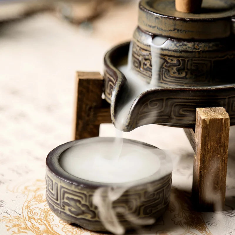 Artisan Flow Incense Burner - Handmade Ceramic Backflow Design