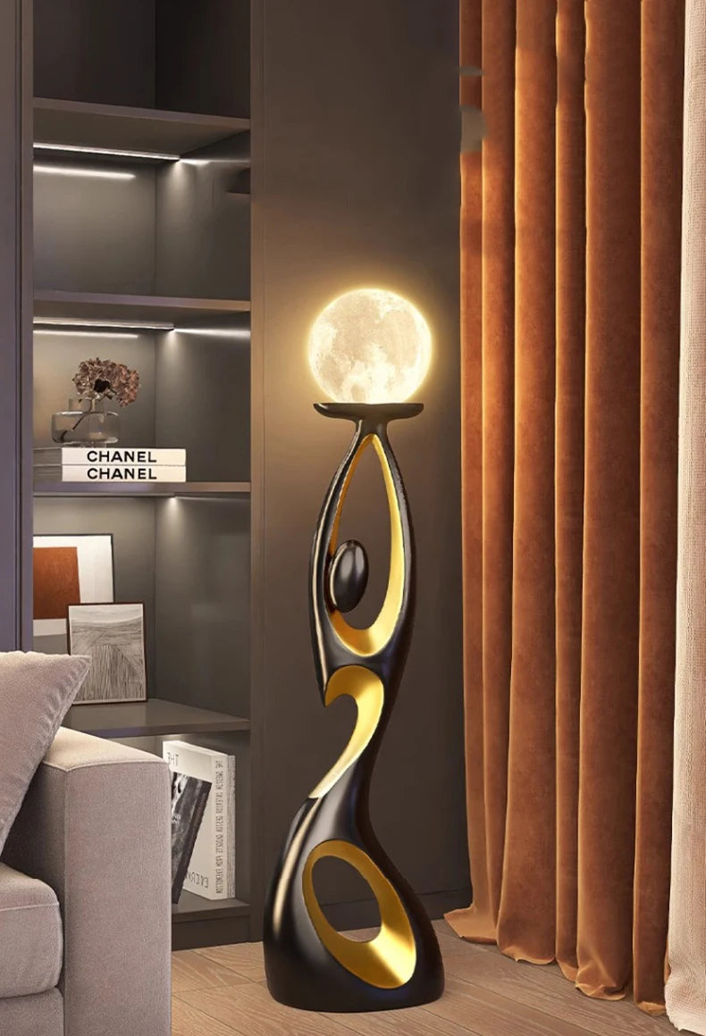 Lunar Embrace™ Sculptural Floor Lamp