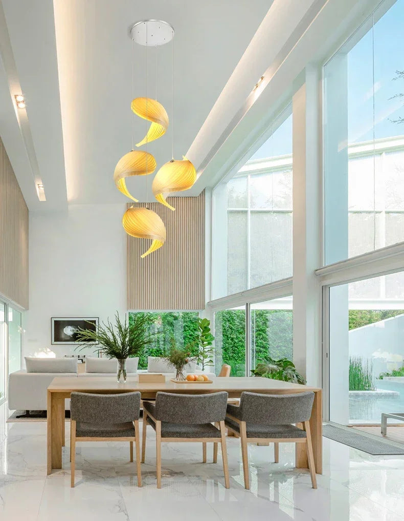 The Marea - Shell-Inspired Pendant Light in Natural Materials