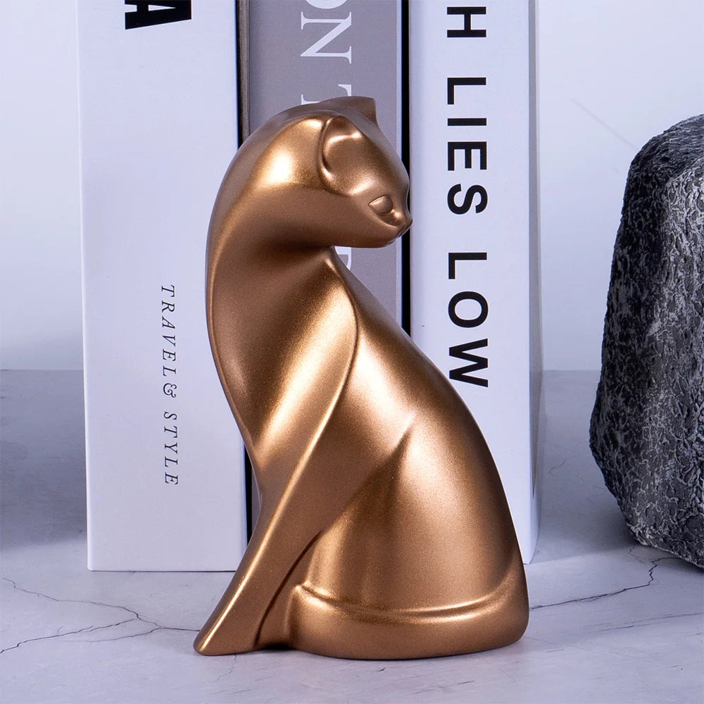 Feline Grace™ Golden Cat Sculpture Set