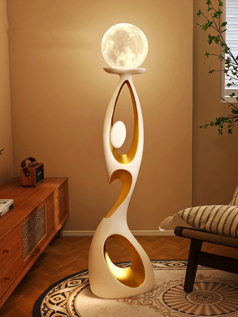 Lunar Embrace™ Sculptural Floor Lamp