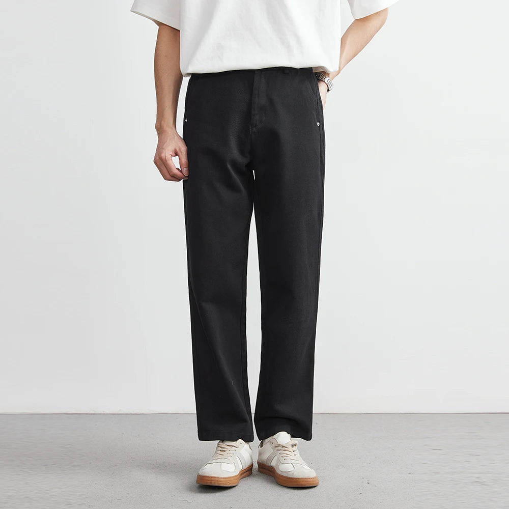 Cotton Wide-Leg Pants