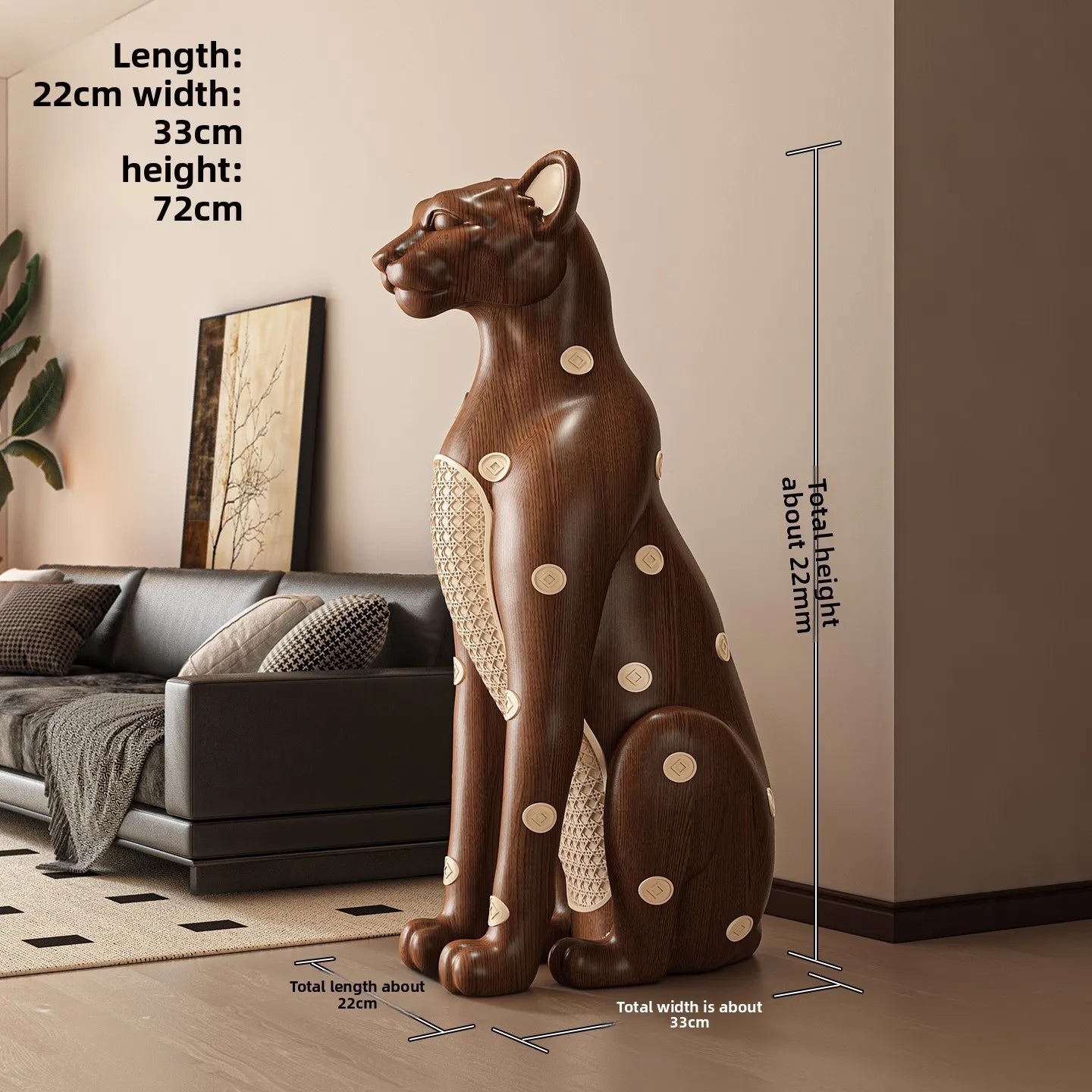 Floor Leopard Sculpture