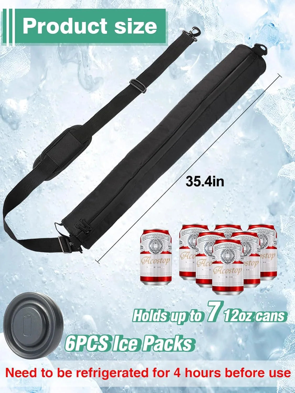 Beer Cooling Sleeve For Golf Bag