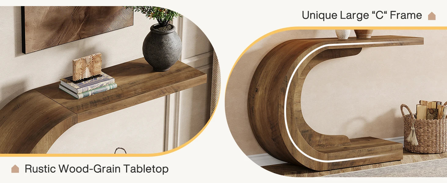 WaveForm™ C-Shaped Console Table