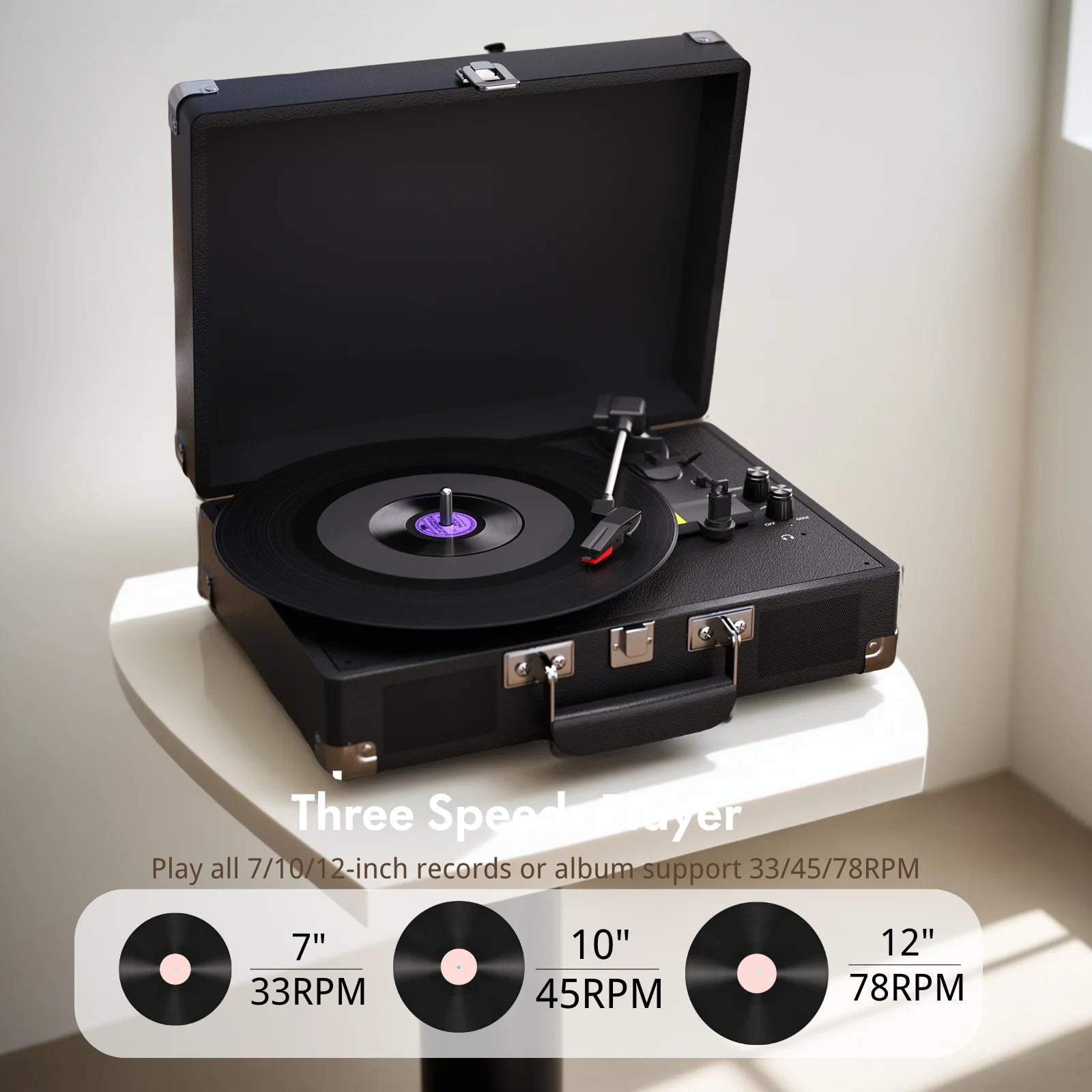 VinylEx™ Professional Suitcase Turntable