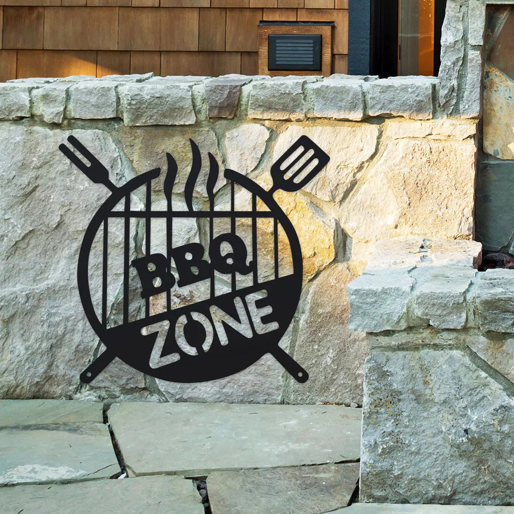 GrillZone™ Metal BBQ Sign