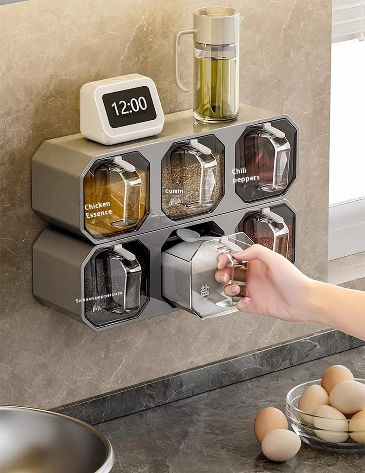 SpiceVault™ Wall-Mounted Spice Organizer