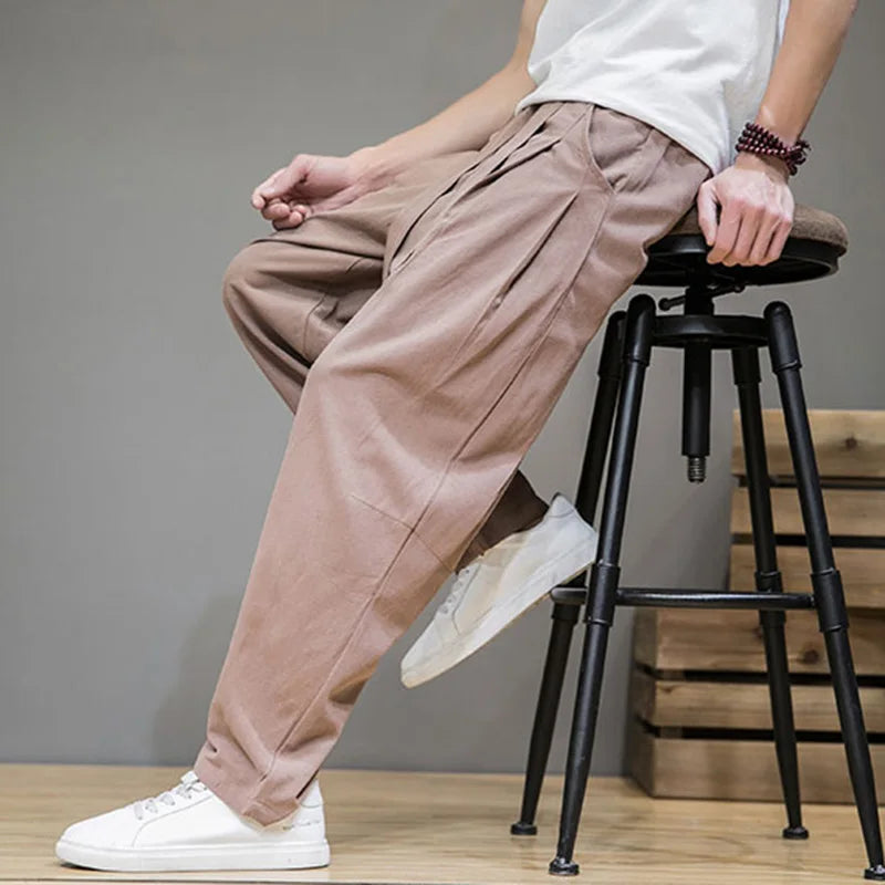 Pants da linu respirabels per umens