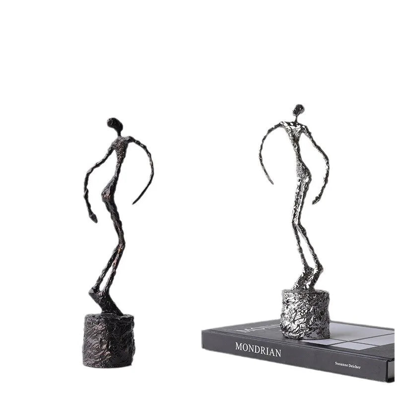 The Expression - Twisted Dancer Sculpture in Modern Metal