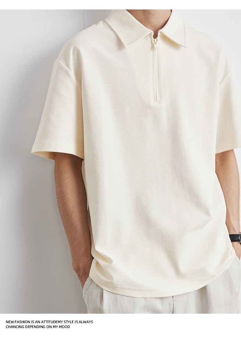 Retro Half-Zip Polo Shirt