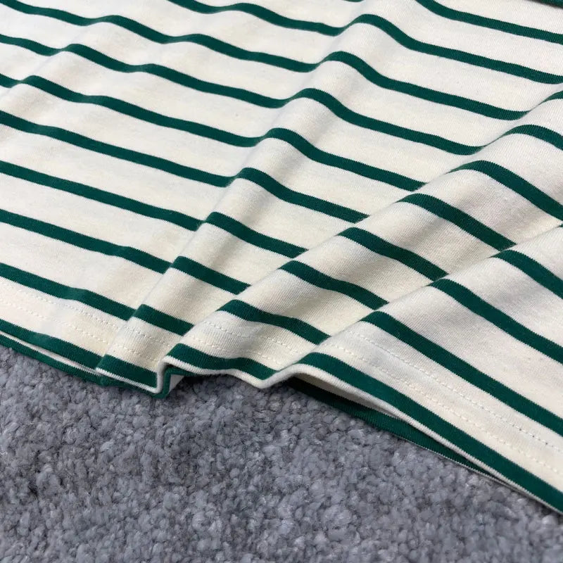 Cotton Striped Nursing Tee