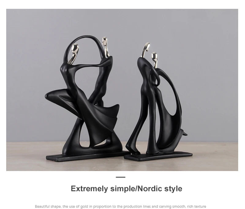 Dancing Couple Resin Sculpture