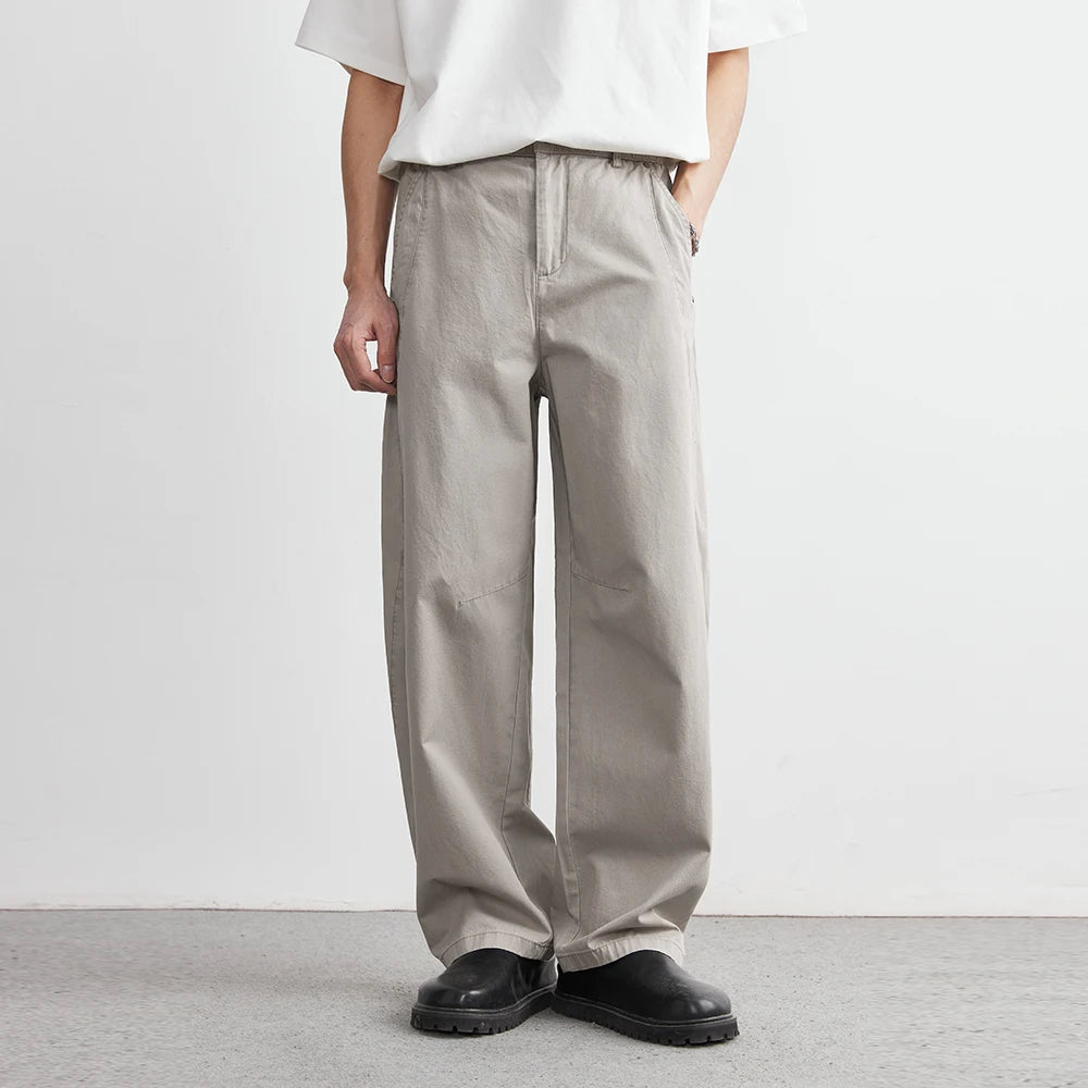 Cotton Straight Trousers
