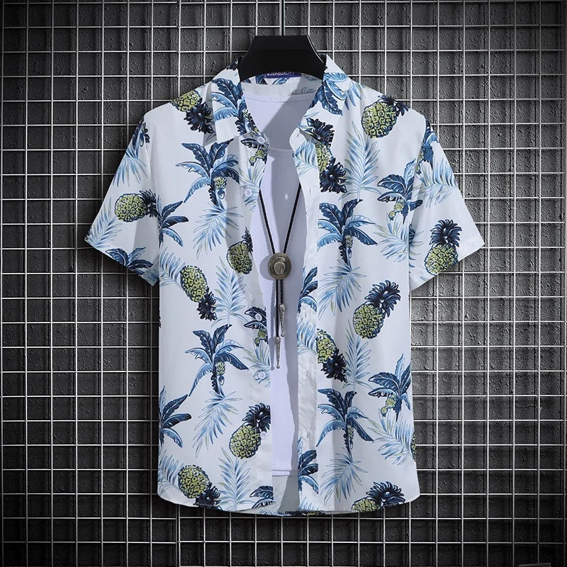 Tropical Breeze Camisa da Plaj per Umens