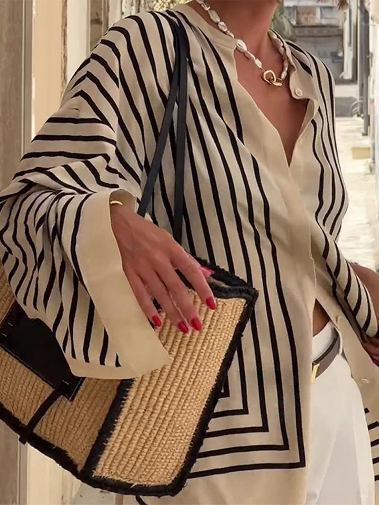 Riviera Stripe Relaxed Blouse