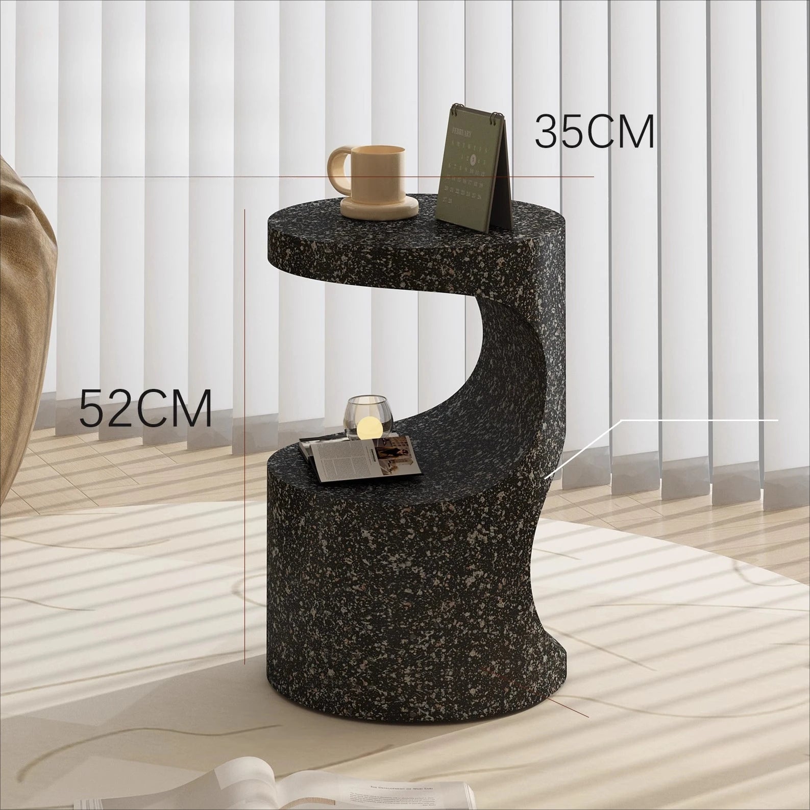 Zen Curve™ Terrazzo Side Table