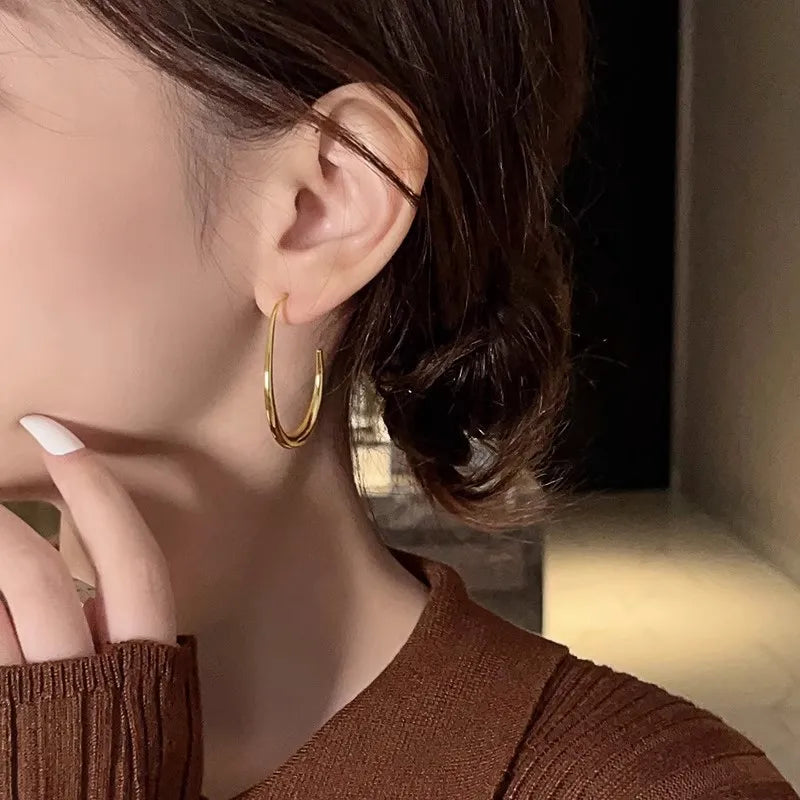 Lumière™ 925 Sterling Silver Oval Hoops